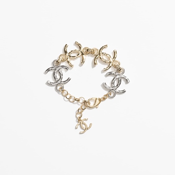 CHANEL Two-Tone Logo Bracelet